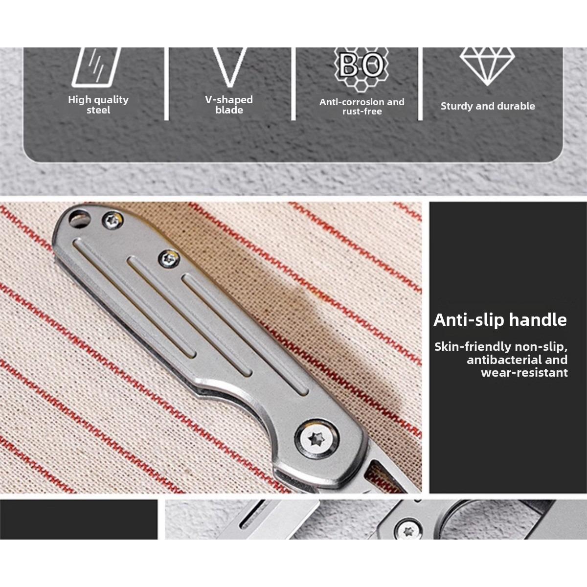 3 camping stainless steel fruit knives high hardness sharp folding knives outdoor multi-function self-defense portable survival knife men's gift