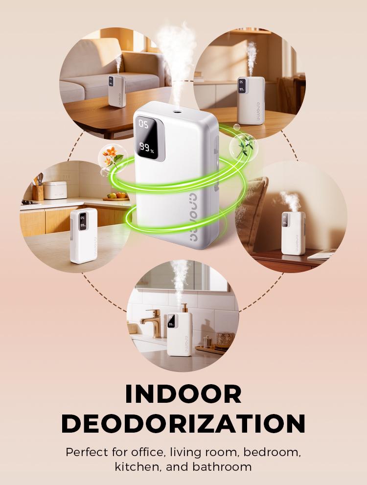 Smart Automatic Essential Oil Diffuser Aromatherapy, Wall-Mounted Humidifier for Bathroom and Office, Compact Design, Atomization Working Mode