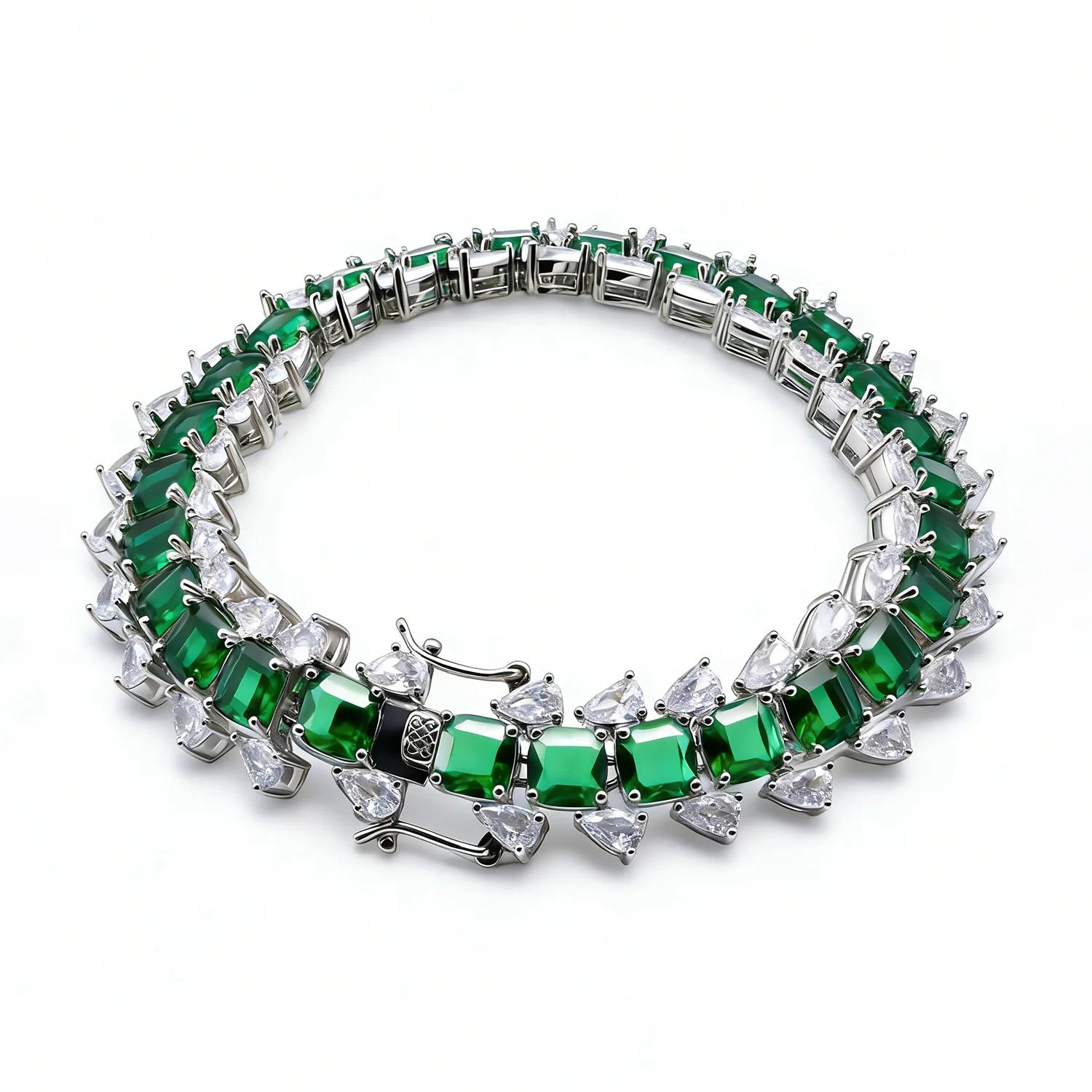 Women's Emerald Zirconia Bracelets Fashion High-end Exquisite Zirconia Bracelets Luxury Jewelry Gifts For Girl