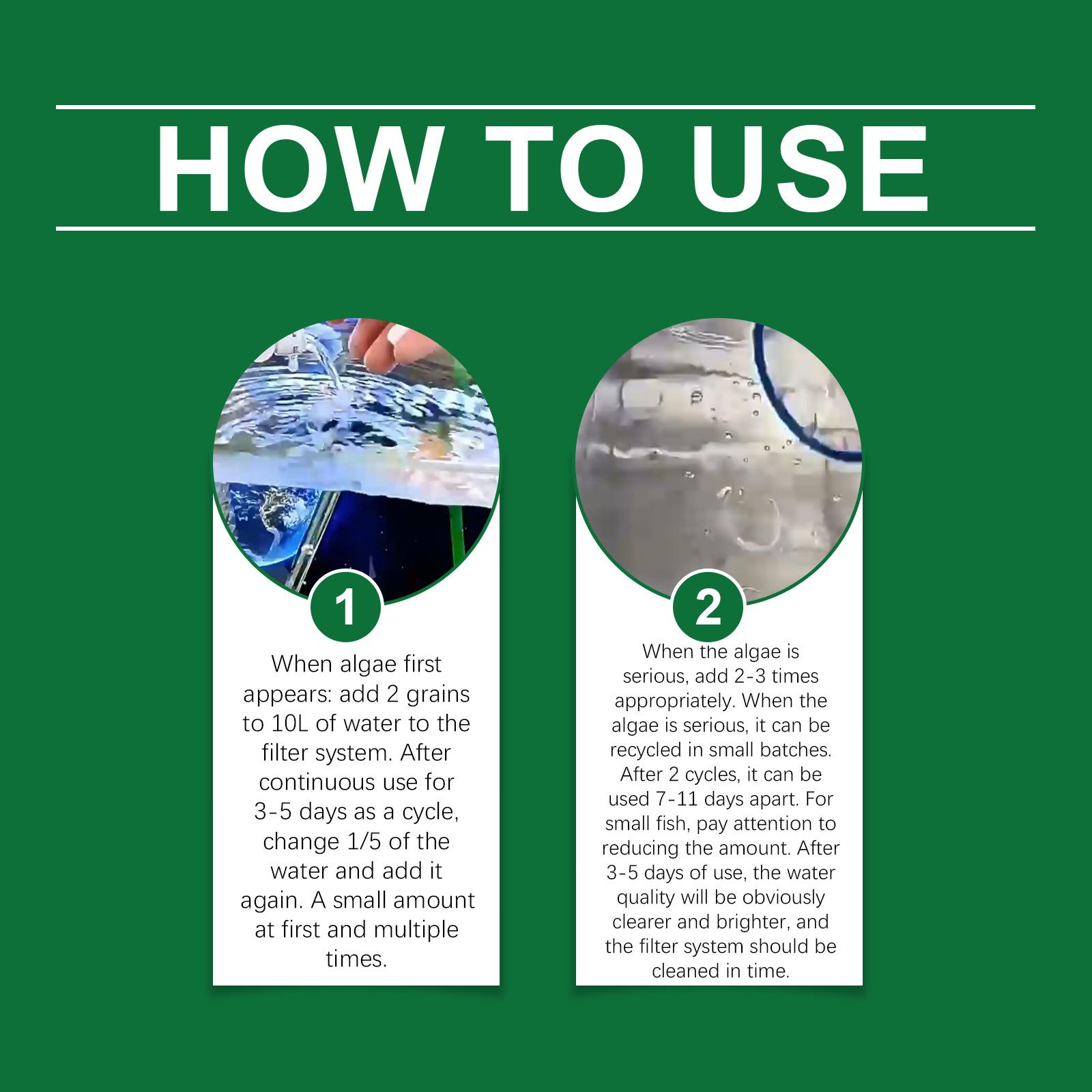 Fish Tank Water Purification Tablets, Aquarium Cleaning Deodorization Algae Removal, Clear Pond Sludge, Essential Fish Pool Care