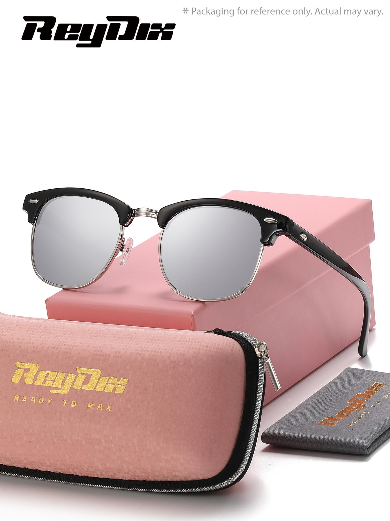 1 Piece ReyDix Unisex Square-Round Full Frame Sunglasses Geometric Design Smooth Lines Sunglasses UV400