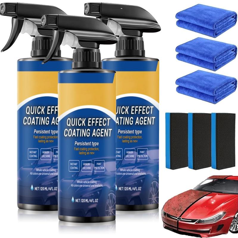 1 Pack Car Coating Spray, Spray Coating Agent, Fast Acting Coating, Car Scratch Wax Polishing Spray No Wash, Easy to Use, Multipurpose Oil Film Emulsion Glass Cleaner