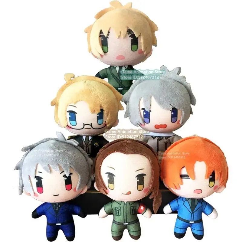 2026 New hot item 10cm Hetalia Axis Powers Mini Plush Doll Pendant Alfred F. Jones Arthur Kirkland Cosplay Stuffed Toy For Anime Fans