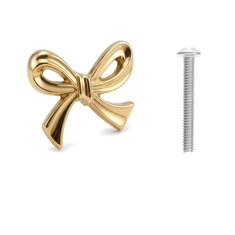 Elegant Cabinet Drawer Pull Handle, Alloy Butterfly Knot Decorative Accessory, Stylish Kitchen Hardware for Modern Homes