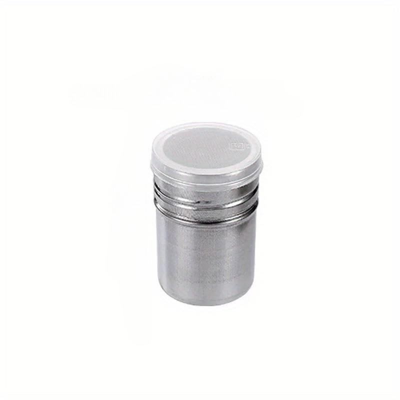 1-piece stainless steel shaker with lid and fine mesh strainer, suitable for baking soda, cocoa powder, cornstarch, and coffee grounds—commercial-grade kitchen tools, kitchen storage | modern kitchenware | durable / spice jars, pepper shakers, and shakers