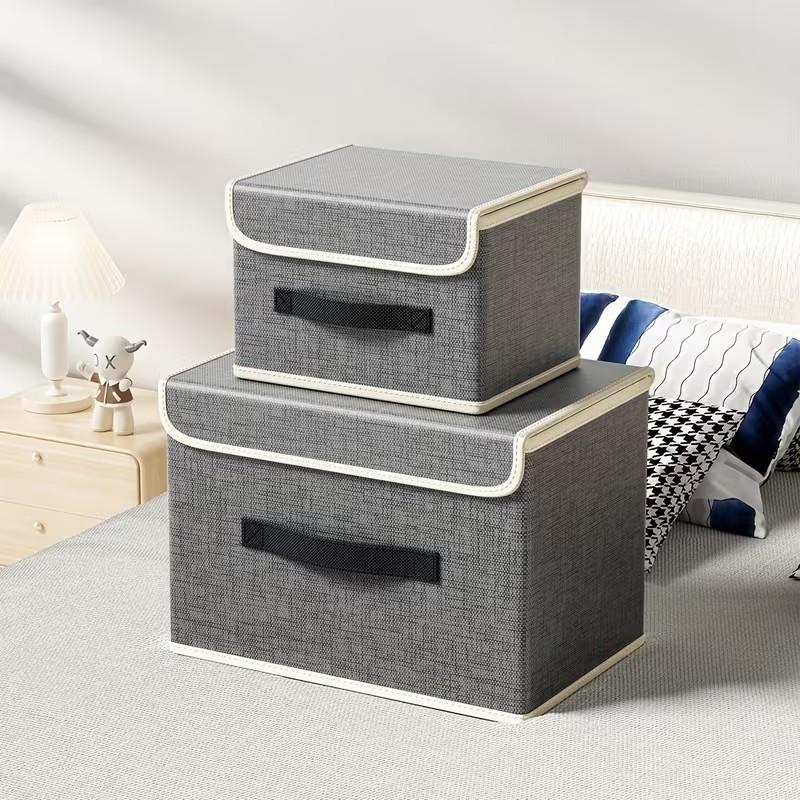 Convenient Storage Box, Multifunctional Organizer, Dustproof Foldable Container, Simple Design, Practical and Useful