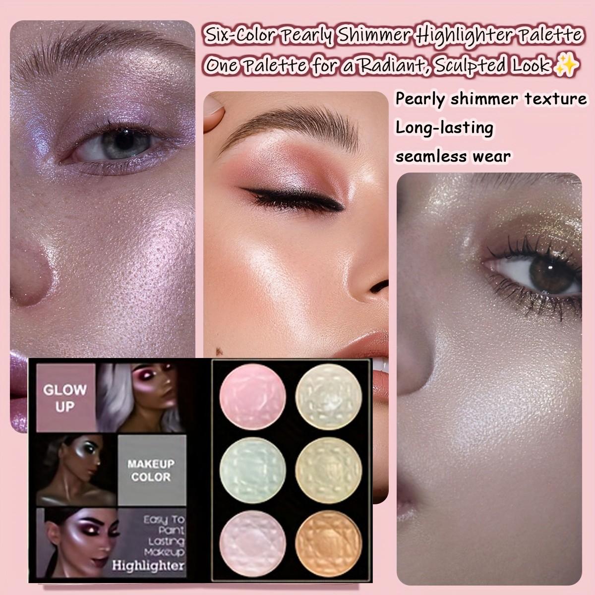 Book Style Makeup Book + Brush Set, Makeup Palette Set, Includes Eyeshadow, Blush, Contour, Highlight, Long-Lasting Easy Application, Perfect Gift for Valentine's Day/birthday