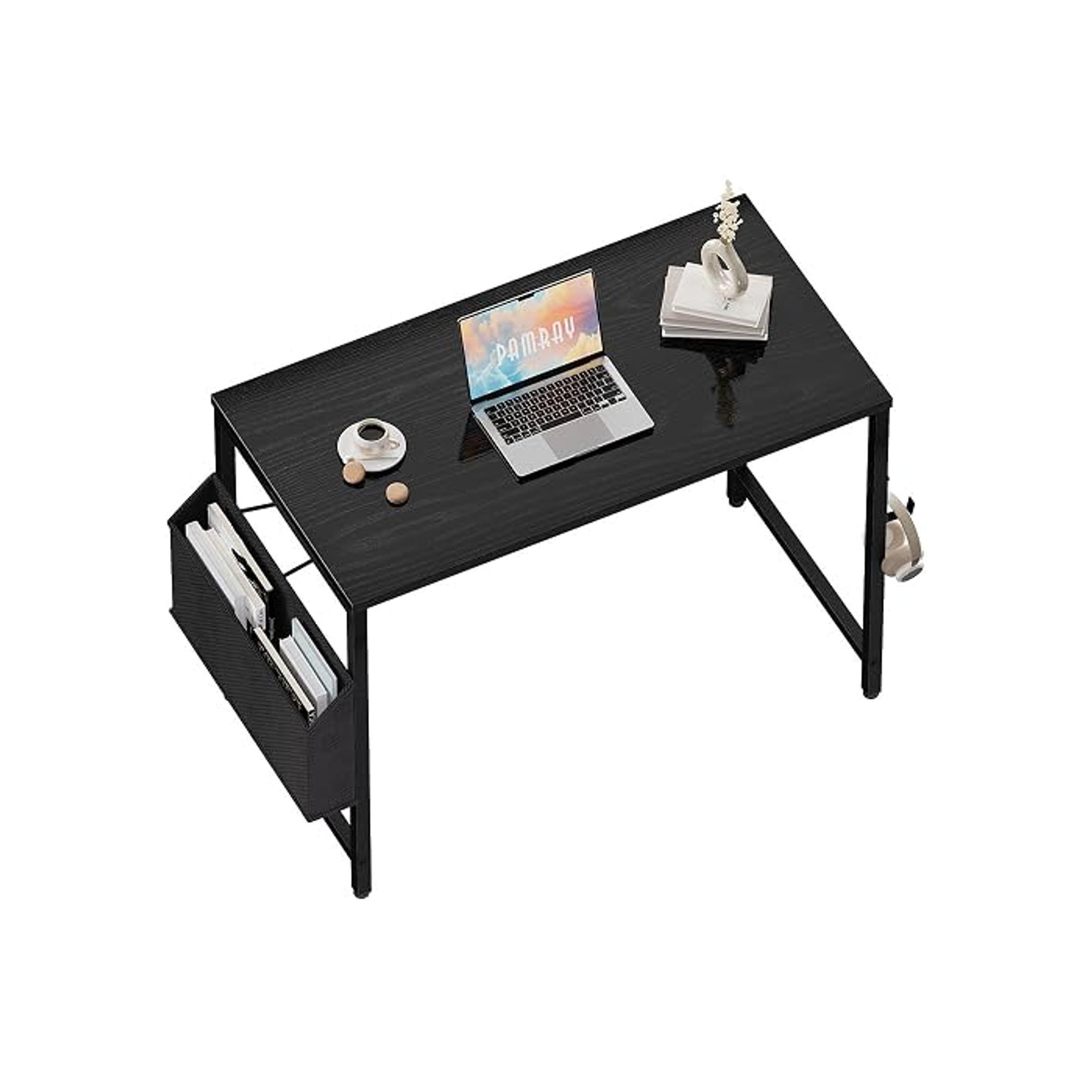 32-Inch Small Computer Desk Table with 2 Drawers - Compact Indoor Furniture for Bedroom, Home Office Writing & Study Spaces (Pink)