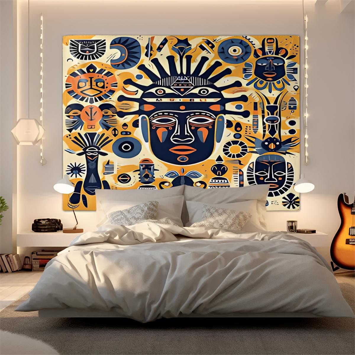 1 Pcs Boho Paisley Printed Tapestry, Vintage Ethnic Style Wall Hanging, HD Digital Print Tapestries, Soft Durable & Lightweight, Ideal for Bedroom, Living Room, Dorm, Studio Decor, Trendy Bohemian Home Decor Tapestrys