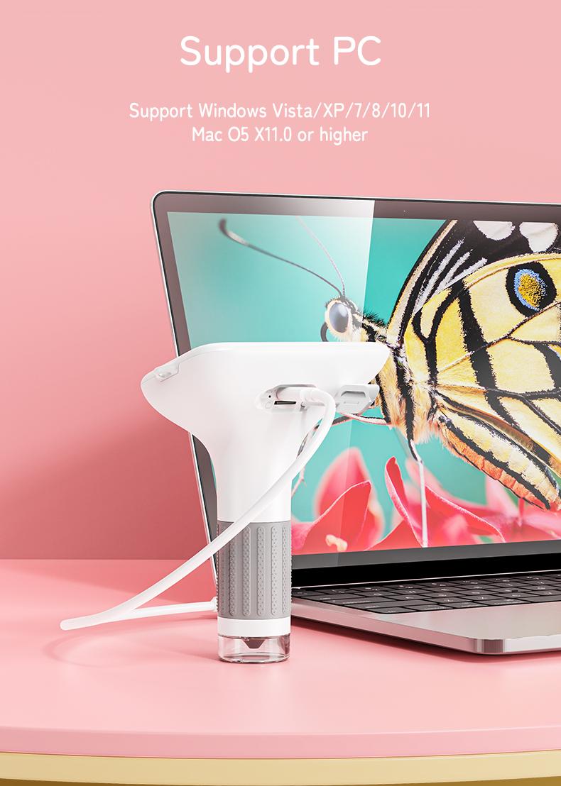 INSKAM 4K Upgraded Kid Microscope,3" Screen Rechargeable Mini Pocket Digital Microscope ,Edu Gift Age 4-6 8-12 Children Students,STEM learning Tool Teaching Supplies  Perfect Boys Girls Birthday Gift