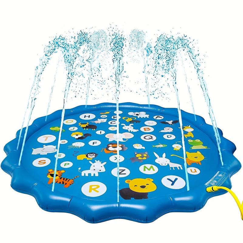 Water Splash Pad, Splash Proof Water Play Pad, Outdoor Lawns, Beaches, Gardens, Summer Parks and Yard Toys, Inflatable Water Slide, Inflatable Pool, Inflatable Waterslide, Paddling Pool, Kids Toys, Inflatable Water Sprinkler, Inflatable Floating Bed