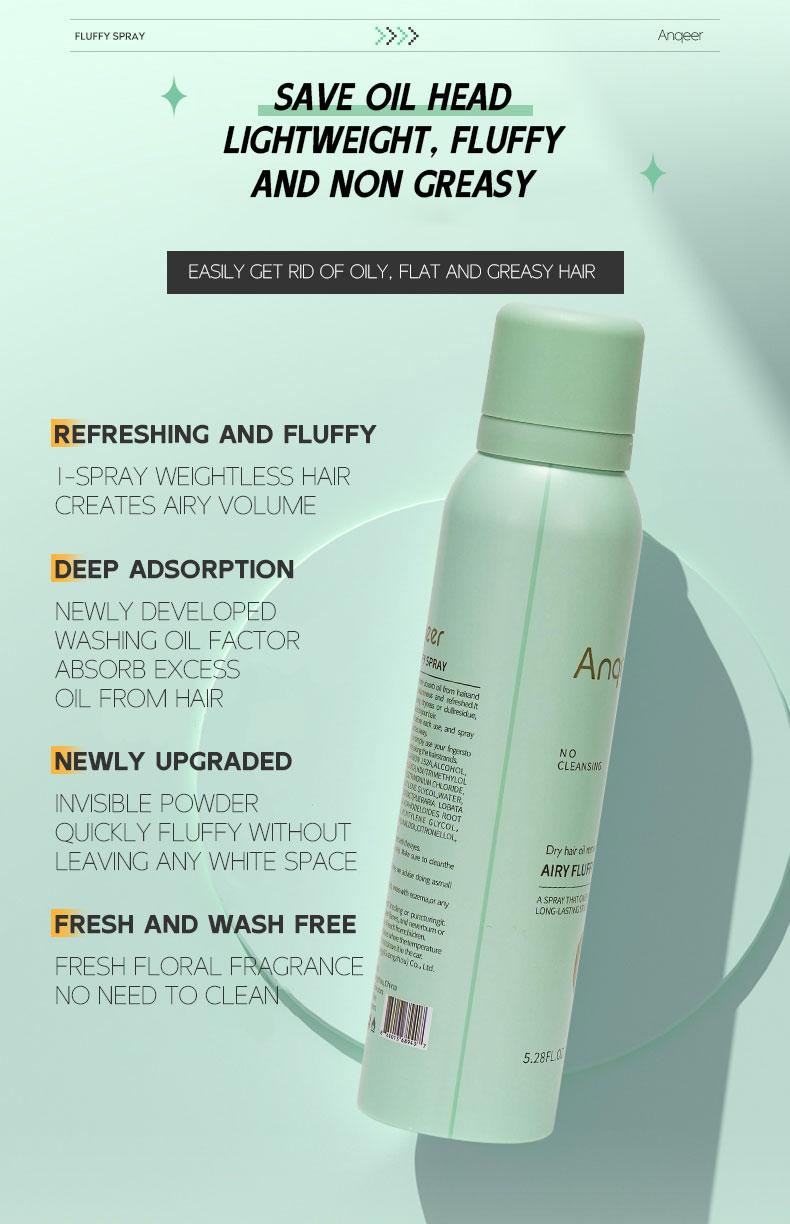 Anqeer 1 Instant Fresh Volumizing Invisible Dry Shampoo - Organic Cleansing Conditioner for Voluminous & Hydrated Hair, Absorbs Oils, Gentle Clarifying Shampoo(150ml)