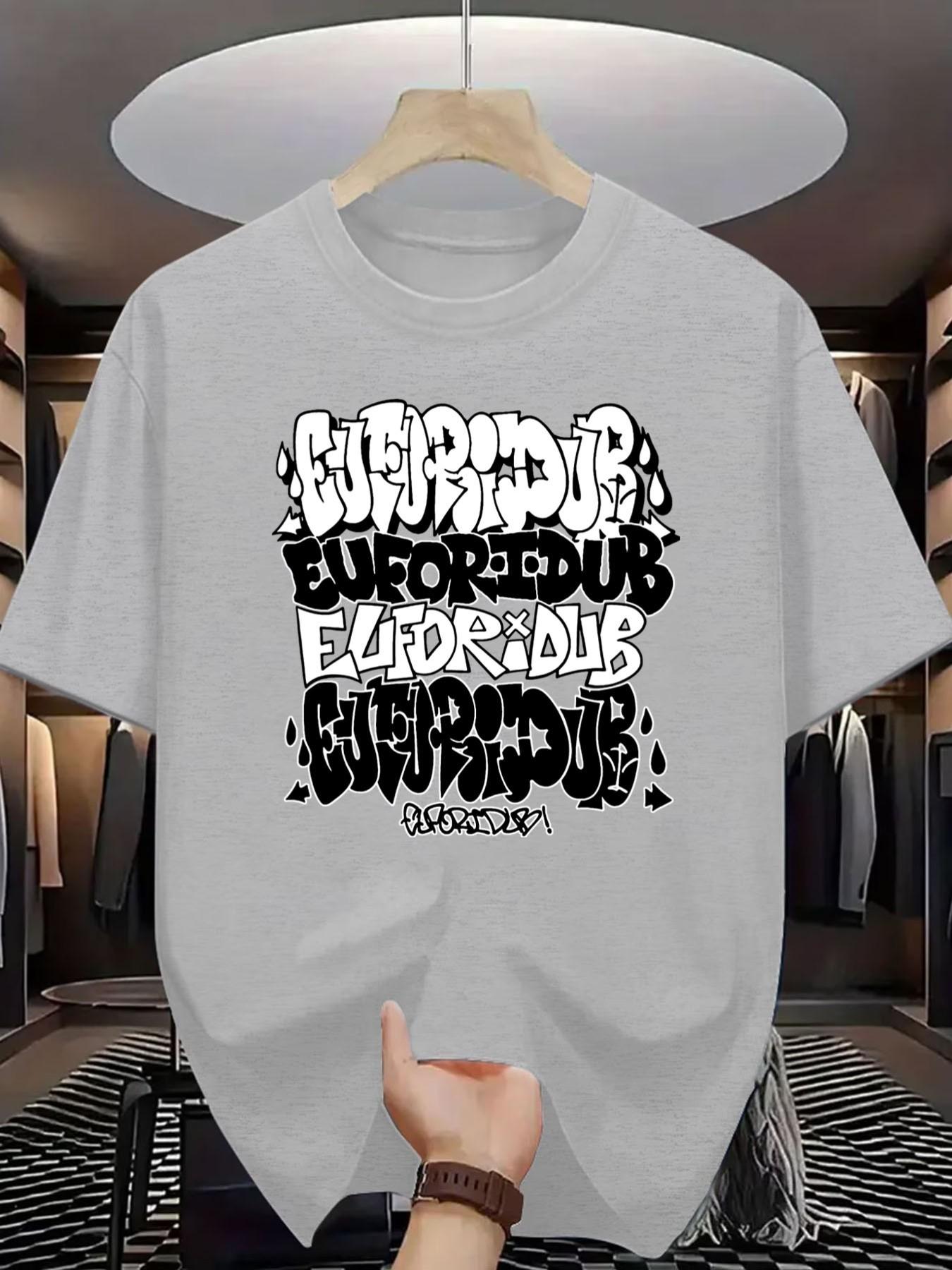 Graffiti T-Shirt Alert! Wild Style Print, Essential Streetwear Top, Short Sleeve Slim-Fit Casual Tee, Perfect for Urban Fashion