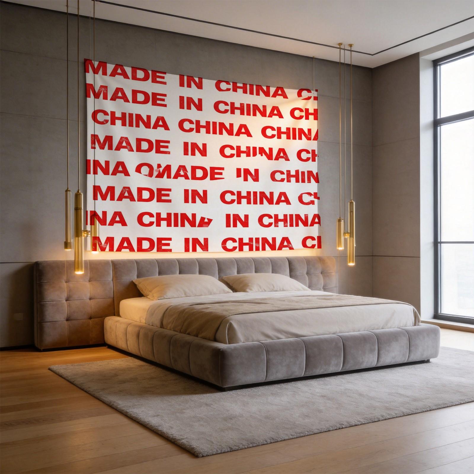 1 Piece Red Letter Themed Printed Decorative Tapestry, HD Digital Printing Wall Hanging Tapestry, Fadeless Polyester All-Season Multi-Purpose Tapestry for Bedroom Living Room & Dorm, Easy to Hang & Machine Washable