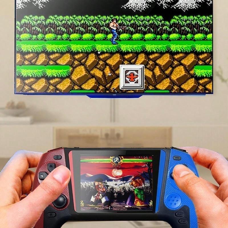 Brand new handheld gaming console with a retro large screen design, smooth joystick buttons, supports over 500 games, 3.5-inch screen, 1080P display, suitable for nostalgic players, home use, and sharing with friends