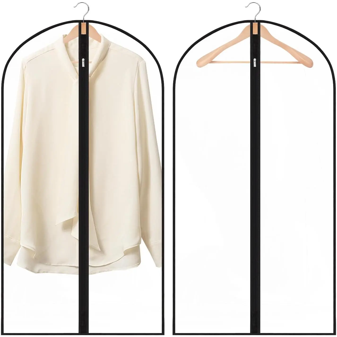 2 Pack Clear Garment Bags, 24 x 40 In, Peva Suit And Dress Covers |  Peva, Full Clear Design, Dust Protection, , For Suits, Dresses, Coats,  And Travel