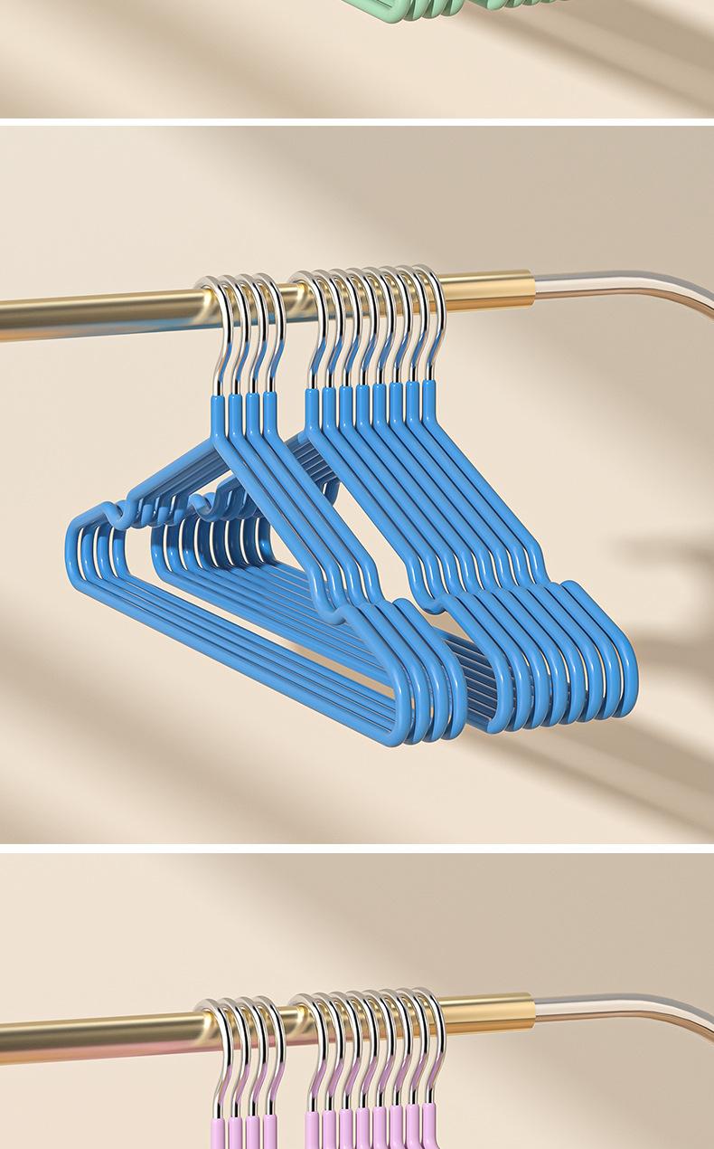 New Balcony Non - Slip Traceless Dipped - Coating Hangers for Clothing Stores Multifunctional Clothes Rack Hooks for Hanging Clothes/10-piece  Vlaue bundle