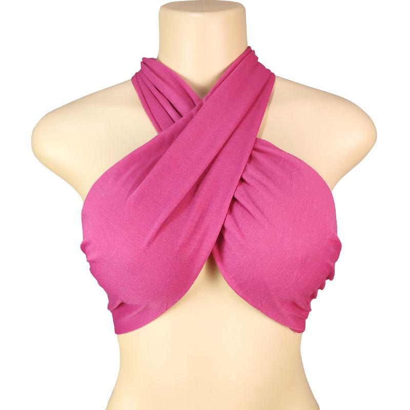 Sexy Tank Top Cross Bandage Backless Sleeveless Halter Crop Tops Women Bare Midriff Camisole Female Tube Top Cropped Vest