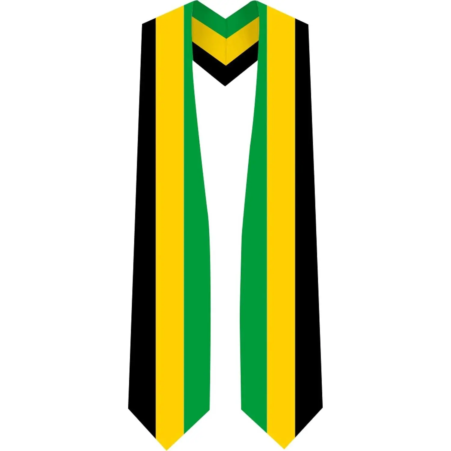 Flag Graduation Stole - Length & Width Fits All Body Types - Study Abroad International Stole
