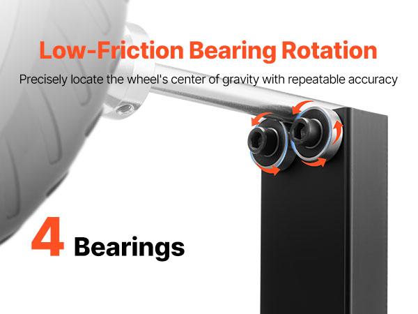 VEVOR Motorcycle Wheel Balancer, 88.2 lbs Capacity, Tire Balancer Truing Stand with Adjustable Centering Cones and Truing Pointer, Balancing Tools for Most Motorcycles Bicycles, 32-Inch Wheel Dia