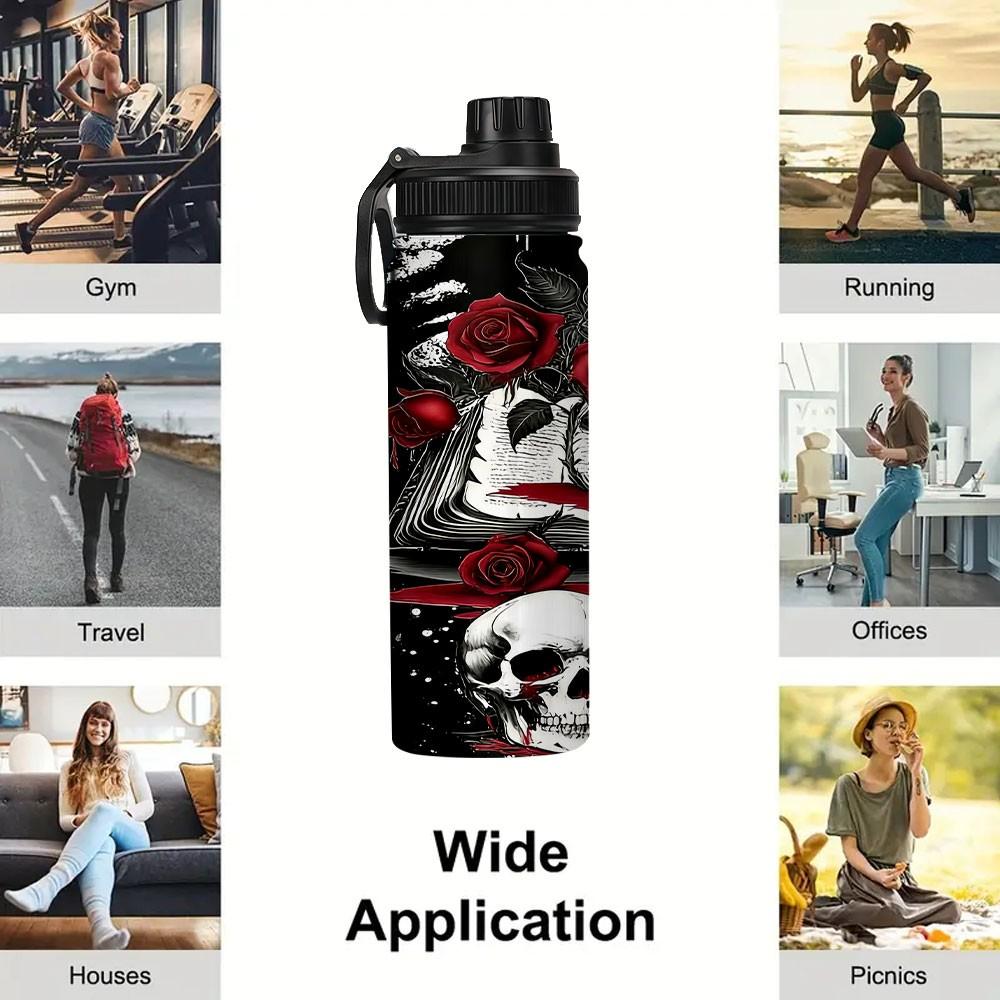 20oz Stainless Steel Insulated Water Bottle, Dark Romantic Print, Portable Cup for Car, Home, Office, Travel, Birthday Gift