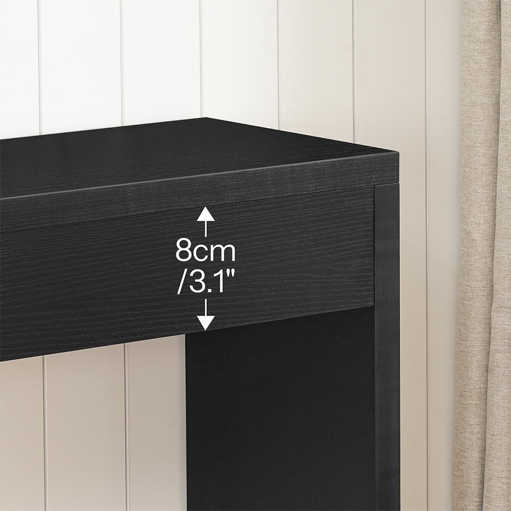 HOOBRO 47.2” Accent Console Table with Front Apron, Minimalist Style Entrance Table, Open Storage Sofa Table for Entrance, Hallway, Living Room, Bedroom, Dining Room, Corridor, Black