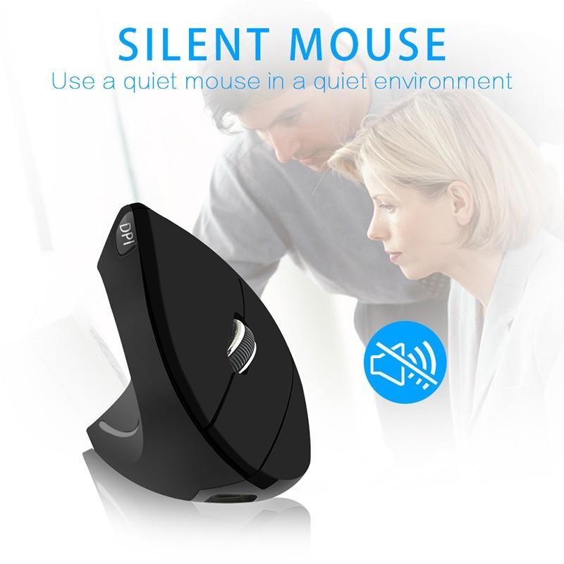 Wireless Bluetooth Vertical Mouse 800 1200 1600 DPI 6 Button Personalised Side Grip Ergonomic 2.4G Mute Gaming PC Computer Mouse Computer Peripherals