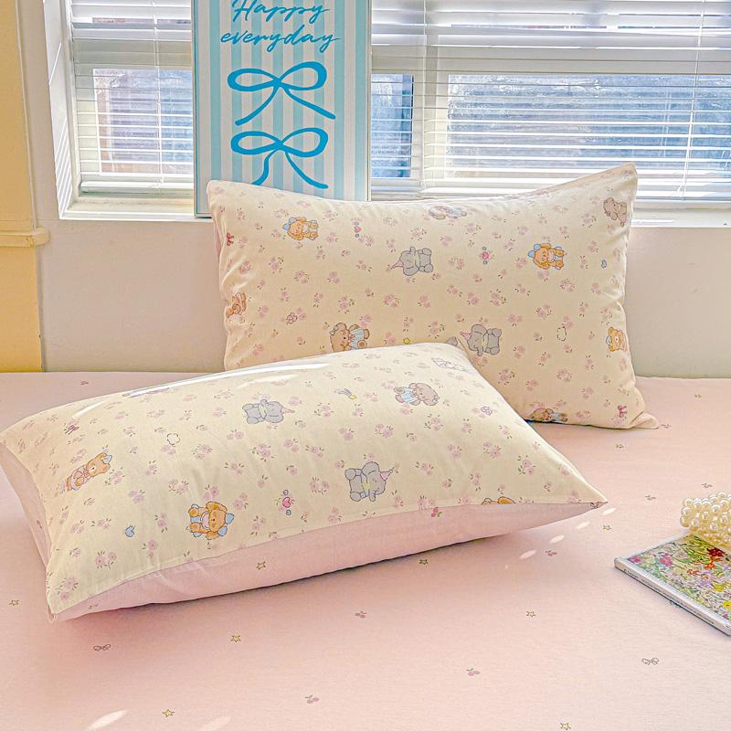 Fresh Small Floral Pillowcase, Cartoon Pillowcase, Single Pack & Twin Pack, High Gram Weight, Soft Comfortable, Home Essentials