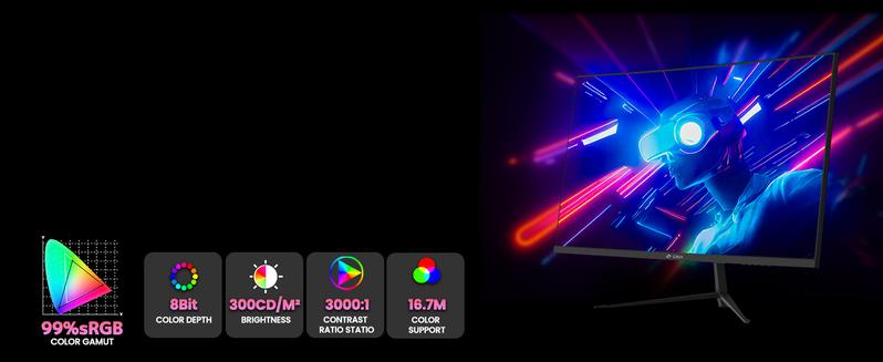 24 Inch 200hz Gaming Monitor, FHD 1080P Frameless Computer Monitors, Support AMD freesync Low Motion Blur, Eye Care,  HDMI, DisplayPort,Compatible Wall Mountable Installs-Black