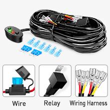 Nilight 2PCS 42W LED Pods Light 3Inch Cubes Amber White Strobe 6 Modes Memory Function Off-Road Truck Car ATV SUV Cabin Boat with 16AWG Wiring Harness Kit-2 Leads light bar Vehicle  dealsforyoudays