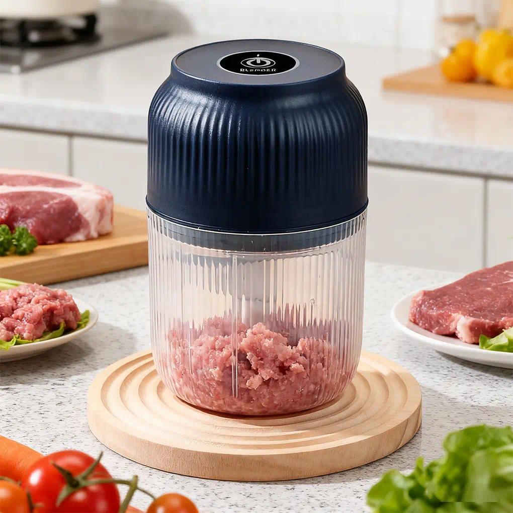 Electric Garlic Chopper, 4 Sharp Blades,Portable Veggie Chopper, 300ML Garlic Grinder Masher Onion Chopper, Blender to Vegetable, Cordless Food Processor for Ginger, Chili, Fruit, Meat, Spices, Beans, etc Electric Garlic Chopper, 4 Sharp Blades,Portable Veggie Chopper, 300ML Garlic Grinder Masher Onion Chopper, Blender to Vegetable, Cordless Food Processor for Ginger, Chili, Fruit, Meat, Spices, Beans, etc
