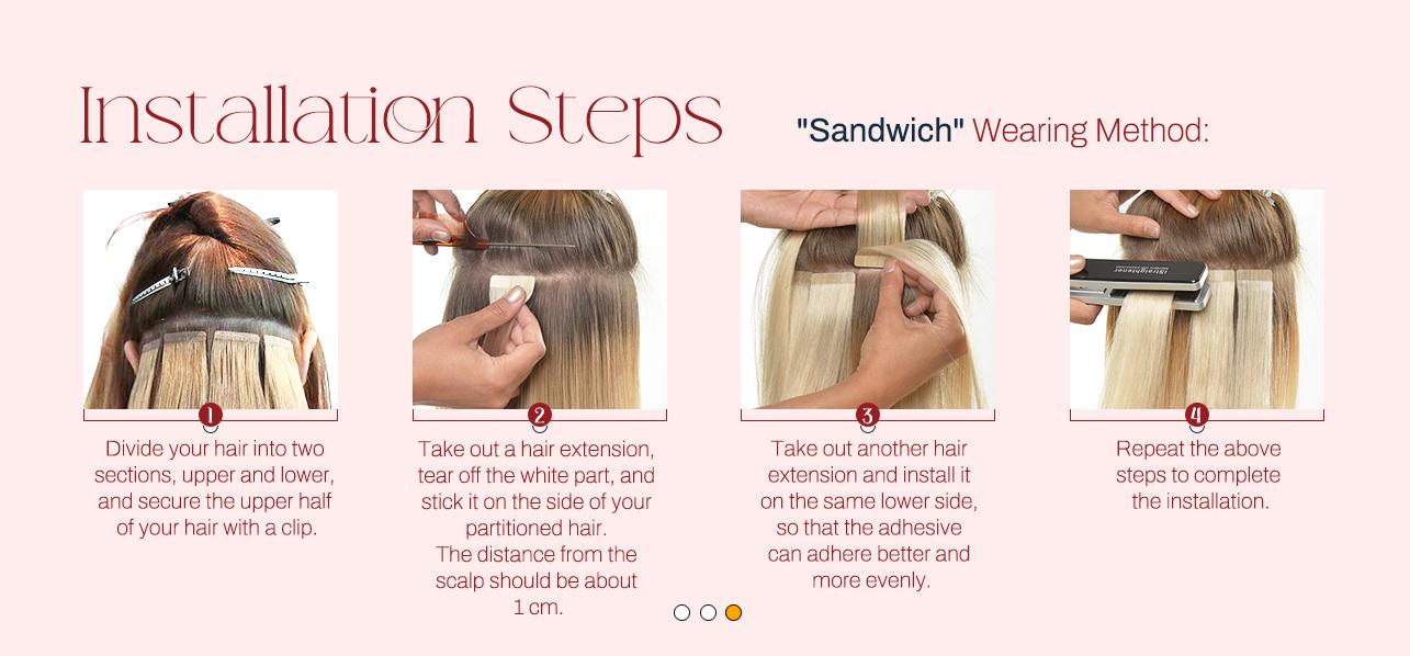 MORESOO Straight Tape-In Human Hair Extensions Natural Straight Remy Hair Seamless Tape Ins Invisible Real Human Hair Tape on Black Human Hair Extensions SpringStatements