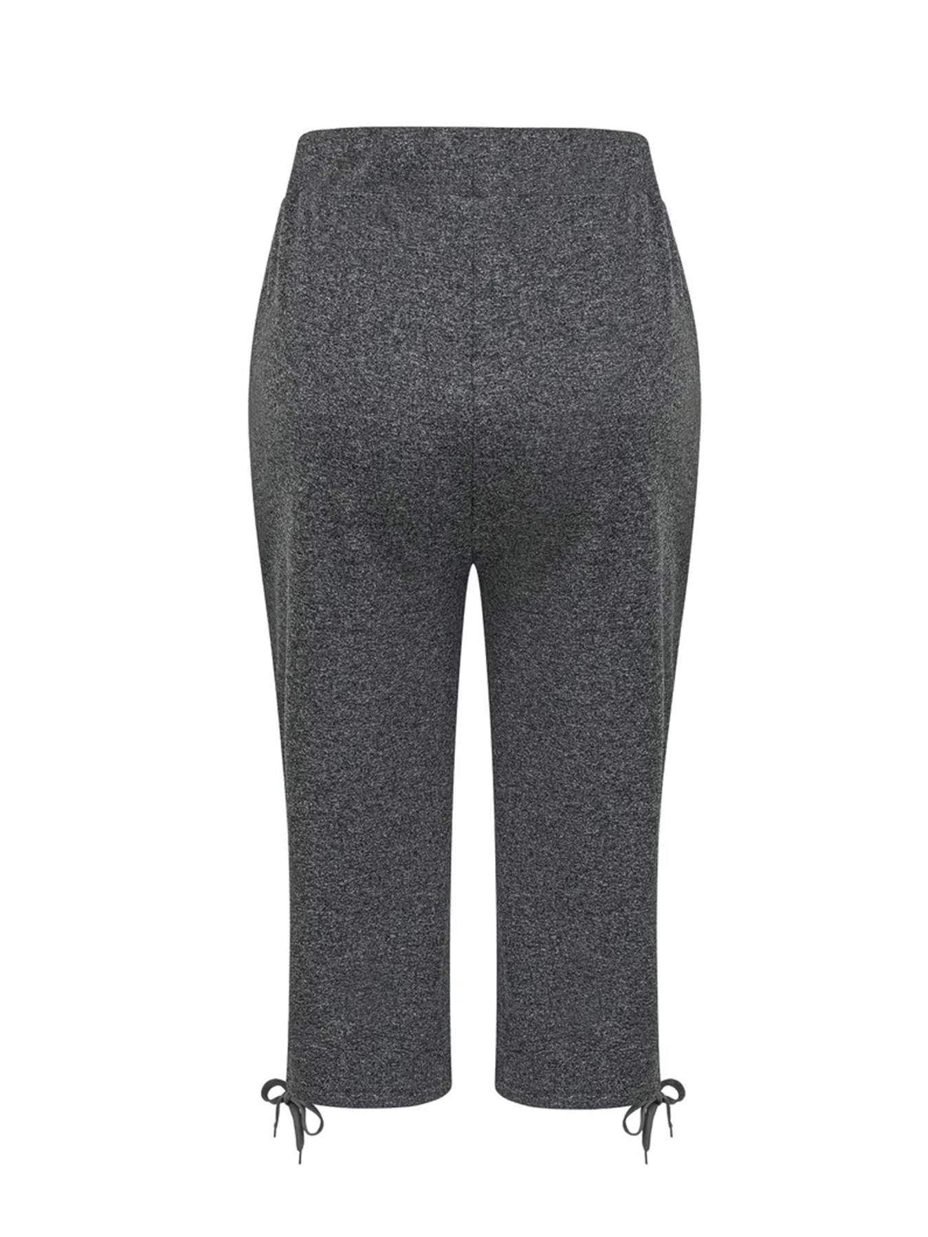 Pack of 2 women’s lightweight capris with drawstring waist — casual long pants, comfortable and stylish, suitable for spring and summer