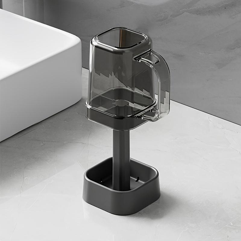 1pc Bathroom Toothbrush Holder, Fits Toothpaste, Electric Toothbrushes & Mouthwash Cups, Ideal for Couples & Families