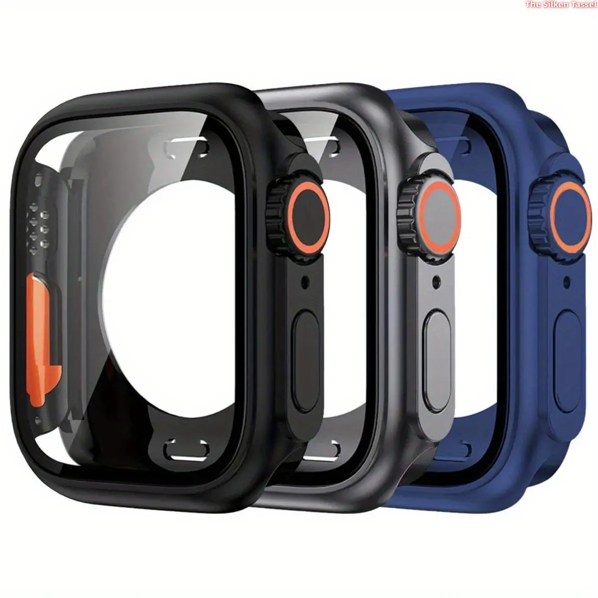 3 Pack Premium Full Coverage Watch Case, Shockproof Anti-Scratch HD Protective Cover Compatible With Apple Watch Series 4/5/6/7/8/9/10/11 SE2 40/41/42/44/45/46mm (No Watch Included) tiktokshopbacktoschool