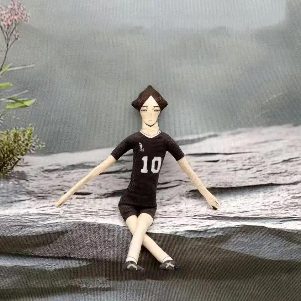 Anime Haikyuu Hinata Shoyo/Kozume Kenma Cotton Plush Aesthetic Soft Doll Keychain - Slender Twistable Cartoon Characters Figure, Cosplay Fans Collectible, Carry Hinata/Kenma Unisex Room Decor Gift