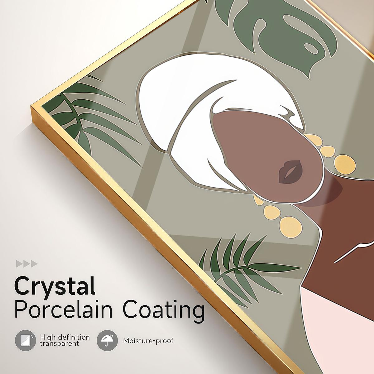 3 Counts Aluminum Alloy Framed Painting, Abstract Women Portrait Art Pictures, Home Decoration For Living Room, Bedroom, Office, Restaurant, Hallway Wall Decor, Odorless Print Artwork, Luxury Perfect Gift For Friends And Family