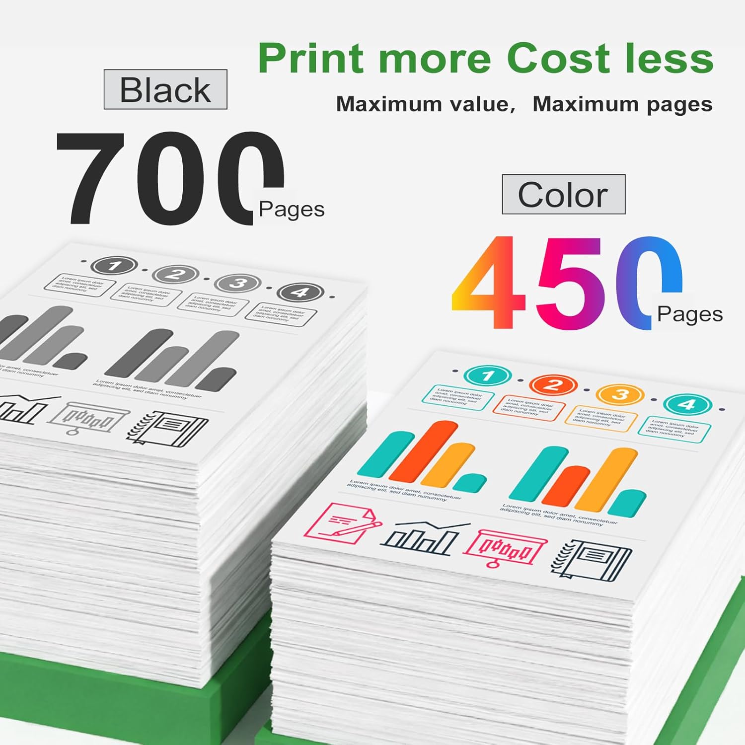 67XL Black Ink Cartridges  for  67 XL HP67 HP67XL(2 Pack)for DeskJet 2700 2700e 4100 6400 4155e 2755e 6000 2855e 2827e 2752e 4100e 6458 6455e 4152 6055e 6052e 4152e 2742e 6400e Printer