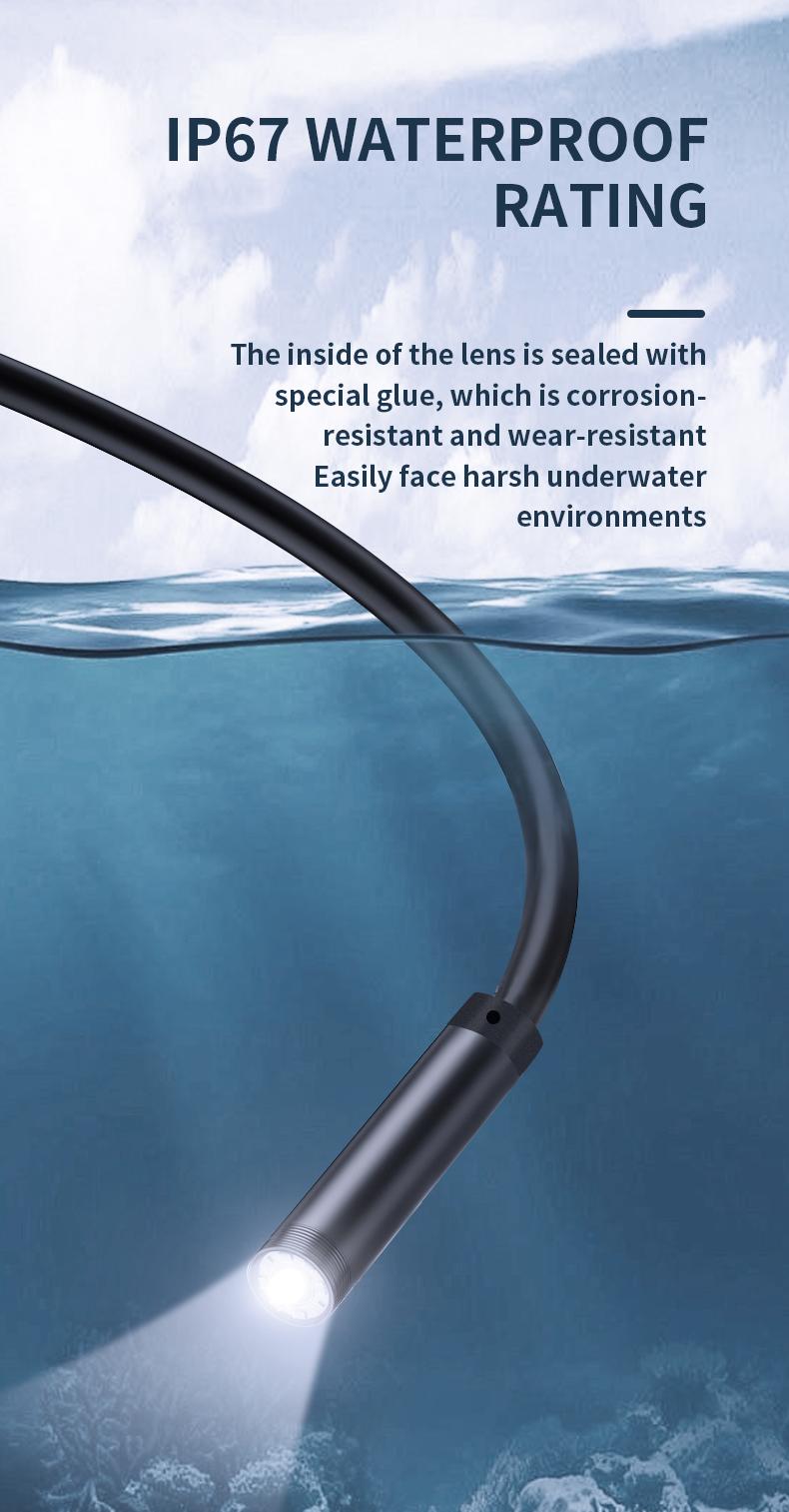 Endoscope Camera with Light,HD Borescope Tools,Adjustable LED Lights, Photo and Video Recording,Semi-Rigid Snake Camera, IP67 Waterproof Inspection Borescope for Android Phones and Laptops for Automotive Repair, Plumbing Sewer,HVAC,Men Tools Cool Gadgets