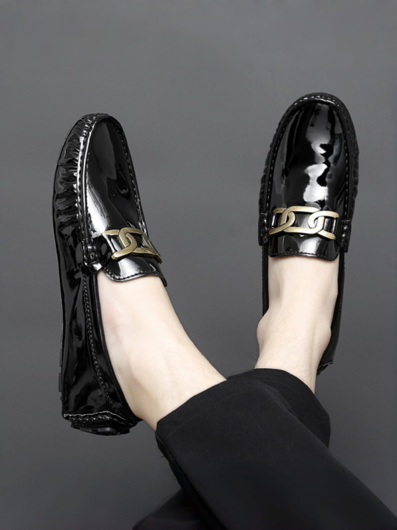 Men's Slip-On Moccasin Shoes, Hand Stitched Details, Cushioned Insoles, Casual Date & Streetwear, Trendy Durable Footwear