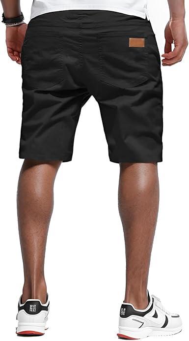 Teepie Men's Casual Shorts Cotton Drawstring Stretch Golf Shorts