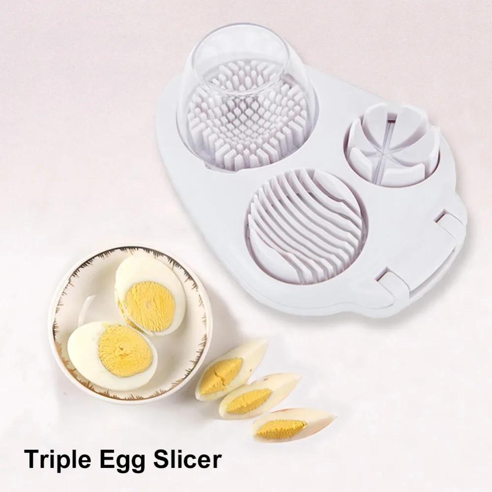 Multi-Function Kitchen Vegetable Cutter Stainless Steel 3-in-1 Egg Boiler & Slicer