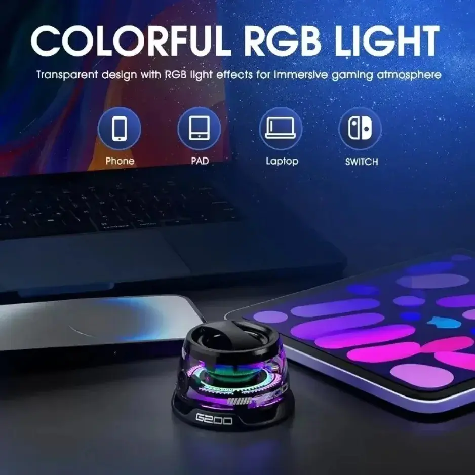 Portable Mini Travel Stereo Speaker, Outdoor Magnetic Bluetooth-compatible Speaker, Wireless with RGB Light, Phone Holder for iOS, Wall Mounted