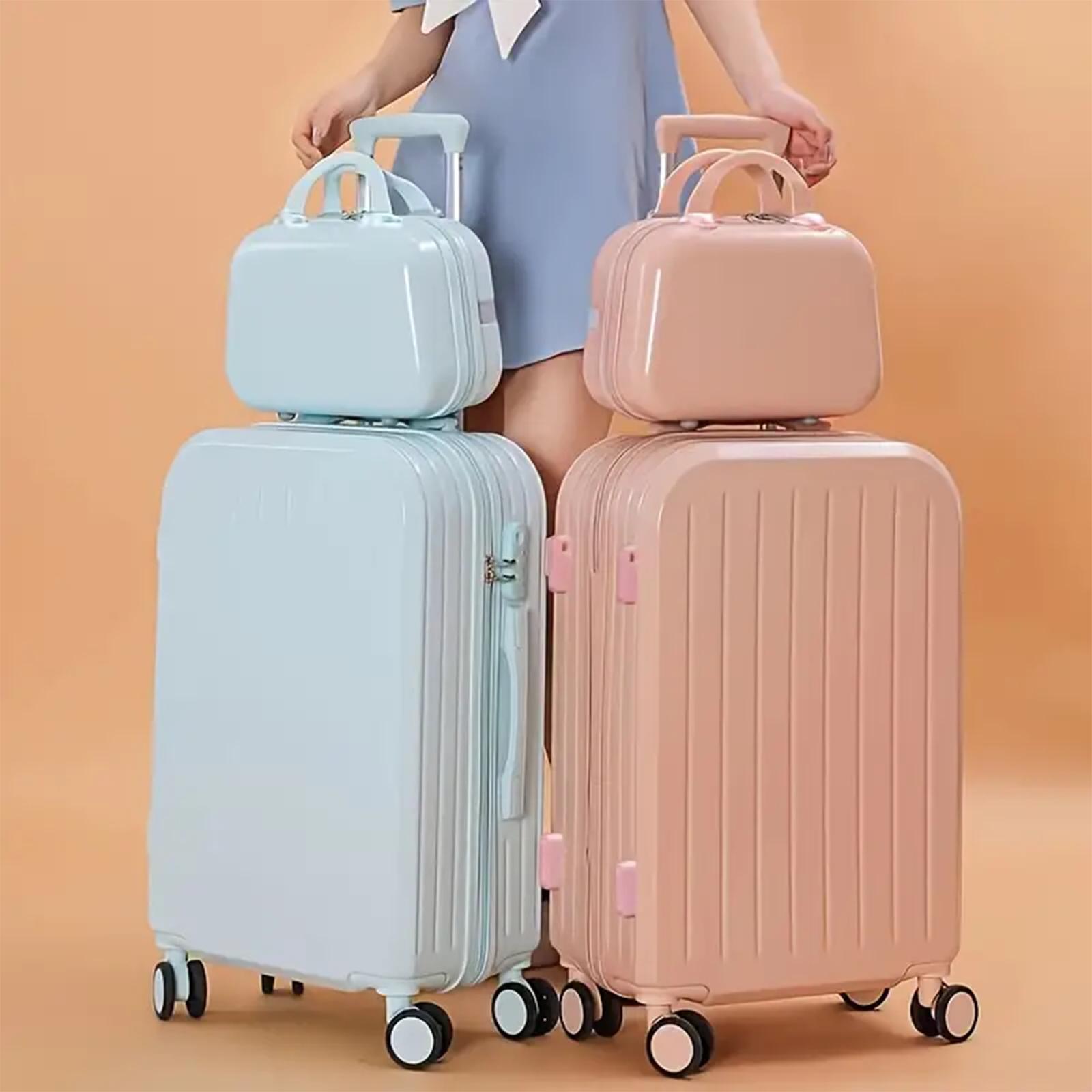 NLDD 20-inch 2 Piece ABS+PC Hardshell Luggage Set in Classic Design, Elegant and Durable Suitcases, Luggage with one handbag set, Cabin Size Travel Essentials Luxury