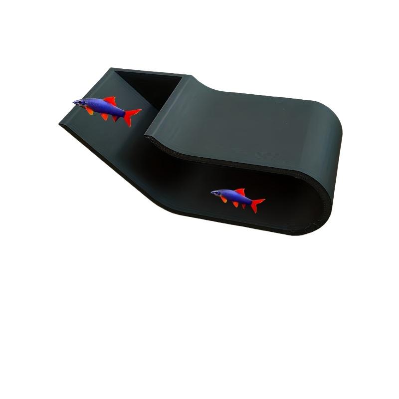 Fish Tank Corner Cave Hideaway & Observation Window, Aquarium Decorative Hiding Spot, Fish Shrimp Habitat Enhancement