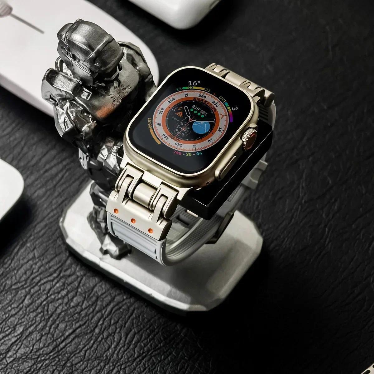 Funky Romantic Glamorous Ethnic Peppy Soft Silicone Sport Watch Strap, Replacement Band Compatible with 42/44/45/49MM Ultra 2, Series 4/5/6/7/8/9 Smart Watches