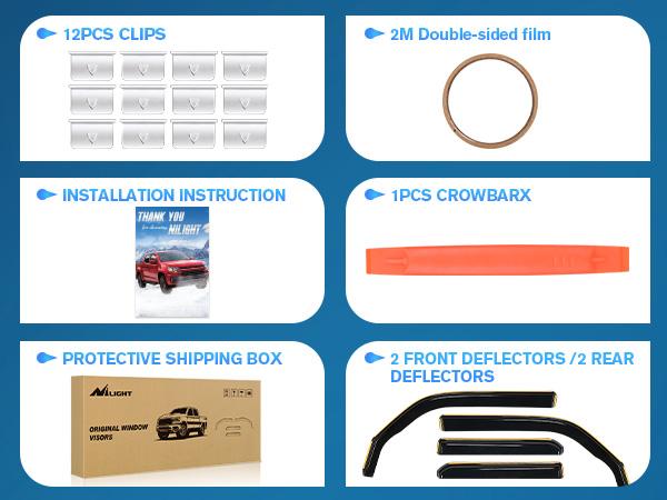 Nilight Durable Rain Guards for Toyota 4Runner 2010 2011 2012 2013 2014 2015 2016 2017 2018 2019 2020 2021 2022 2023 2024 Vent Window Visors, 4 Pieces Car Vehicle Universal Automotive Accessories Body Kit Accessories  dealsforyoudays