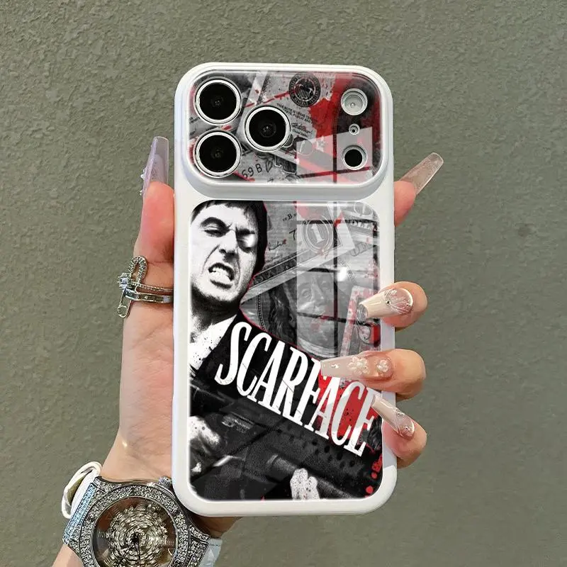 Smartphone Protection Case for iPhone 13-18 Pro Max - Gangster's Dollar Dream Aesthetic Pattern, Full Camera Coverage, Shockproof, Durable Dopamine Color Contrast, Transparent Mobile Phone Accessories