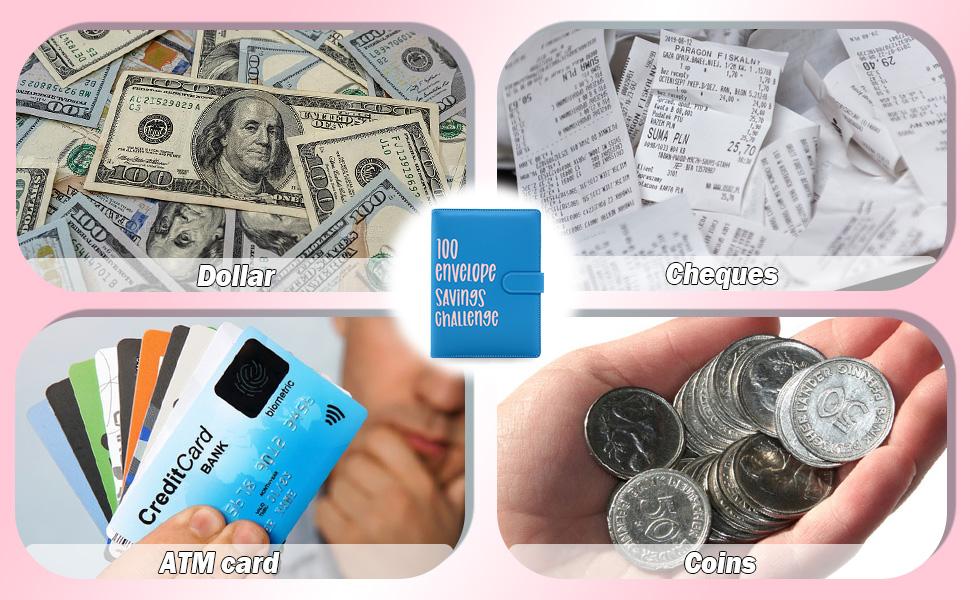 100 Envelopes Challenge Binder Money Saving Challenge Budget Binder with Cash Envelope Way to Save $5,050 Money Saving Binder Money Saving Binder for Budgeting envelope money cash envelope