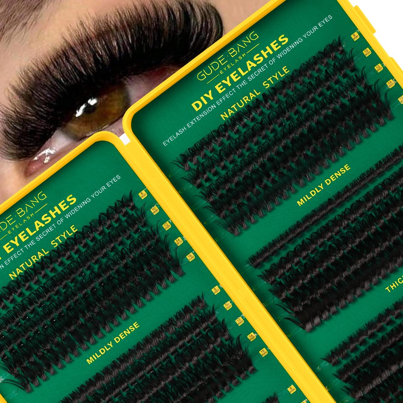 DIY False Lash Extensions, Natural Look with Dense D Curl, Mixed Length, Recyclable, Suitable for Various Makeup Styles, Home Use, DIY Eyelash Extensions, Eyelashes Extensions